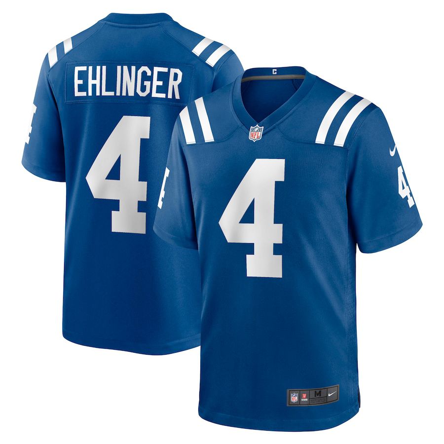 Men Indianapolis Colts #4 Sam Ehlinger Nike Royal Game NFL Jersey